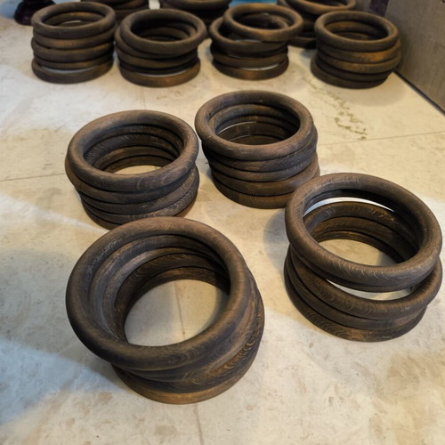 Wooden curtain rings new, pack of 20, 11cm diameter