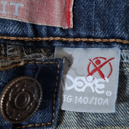 Girls' denim jeans 10 years new, blue, size 140 cm