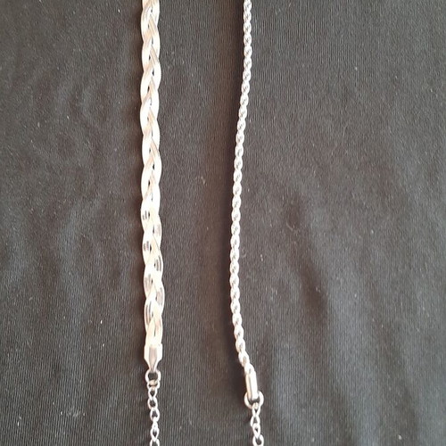 Bracelets new zinc alloy 22 cm with extension chain set of 2