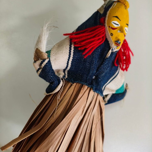West African Masked Tribal Yacouba Dan Dance Figurine 27cm like new