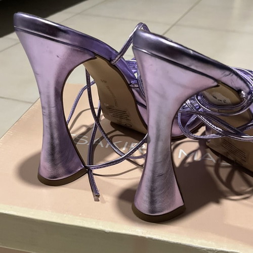 Tsakiris Mallas purple high heel sandals, size 40