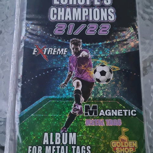 Collectible album Europe's champions 21/22 along with 11 metal tags