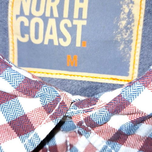 North Coast checked shirt like new, blue and red