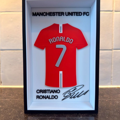 3D Frame Cristiano Ronaldo Manchester United Jersey New
