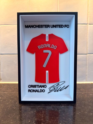 3D Frame Cristiano Ronaldo Manchester United Jersey New