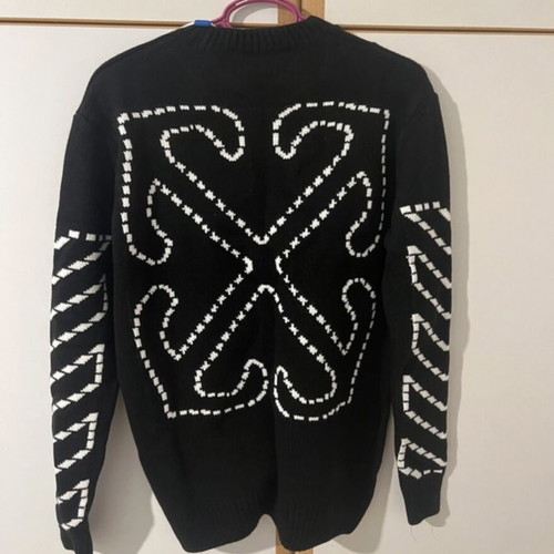Off White pullover sweater, black and white, size S
