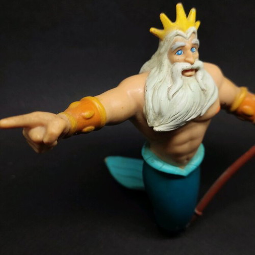 Triton Disney figure used, The Little Mermaid King Triton PVC