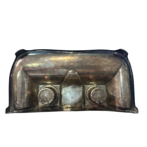 Kayser Art Nouveau Silver-Plated Inkstand used, collectible
