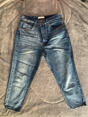Pink Woman High Rise Jeans used, size 40, blue
