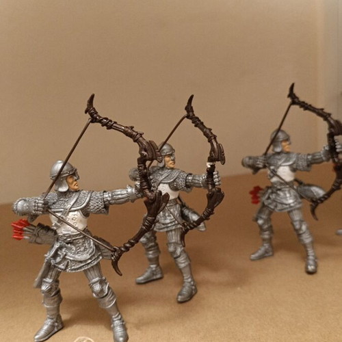 Archers figures used, set of 6 identical miniatures
