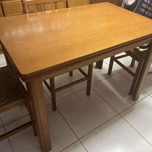 Solid wood kitchen table, extendable