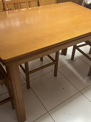 Solid wood kitchen table, extendable