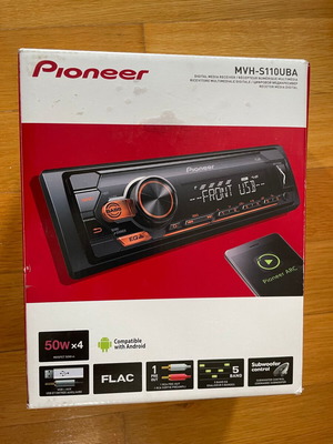 PIONEER MVH-S110UBA car stereo used with orange lighting