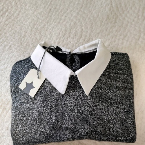 Dress new gray lame with thin fleece lining size M