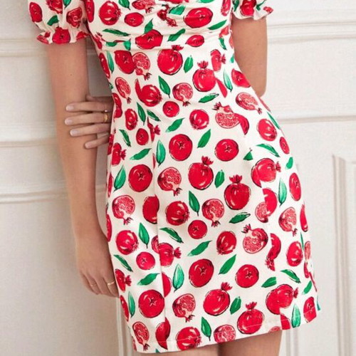 Shein dress new with tag, size L, white and red