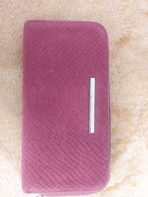 French Connection wallet velour red like new with large storage