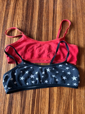 H&M bustiers used size 10-12 years, black and red