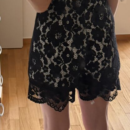 Toi&Moi lace short-sleeve jumpsuit like new, black and white, size S
