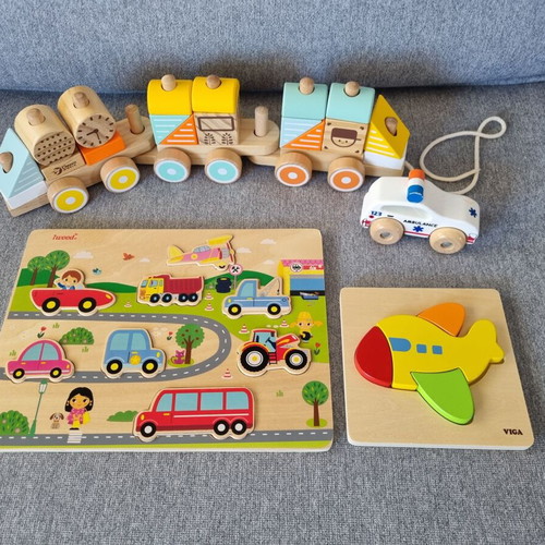 Classic World iwood Viga wooden toys set like new