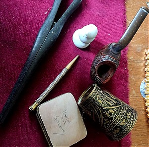 1900-... Ομορφο γαλλικό εργαλείο για άνοιγμα γαντιών από έβενο και άλλα αντικείμενα