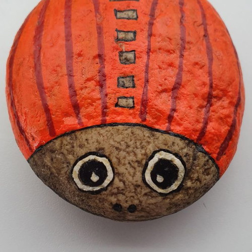 Hand-painted decorative stone