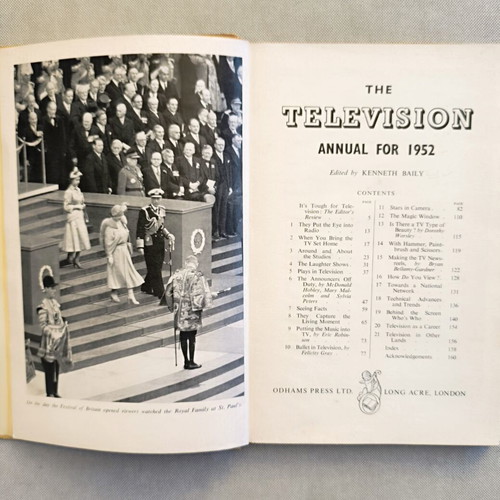 The Television Annual for 1952 used, vintage cloth board cover