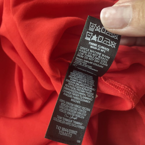M&S women's red long skirt, size XS / 34