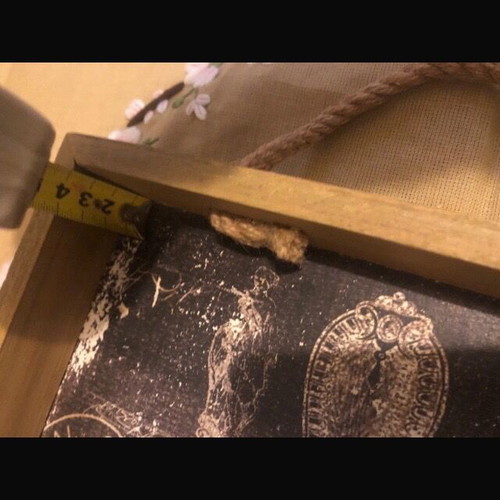 Wooden tray 30x40 like new with rope handles