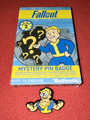 Fallout Vault Boy Nerd Rage enamel pin σαν καινούργιο, επίσημο συλλεκτικό Bethesda
