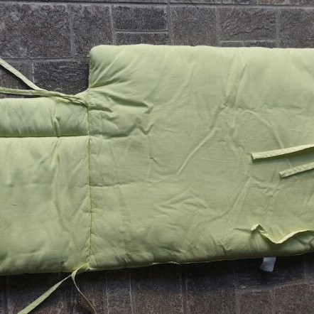 Baby Cot Bumper used, light green with donkey design