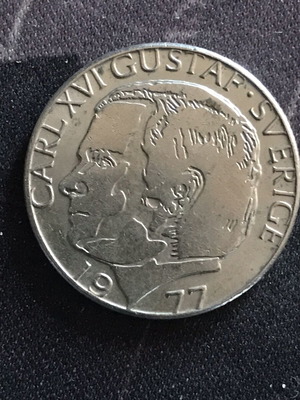 Sweden 1 Krona 1977 coin like new