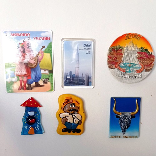 Travel fridge magnets like new, pack of 6