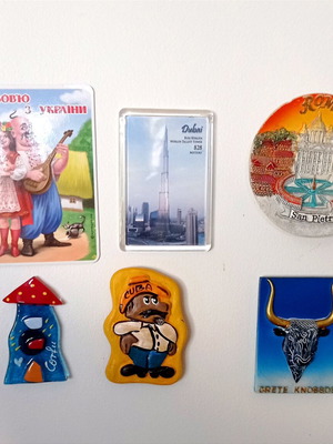 Travel fridge magnets like new, pack of 6