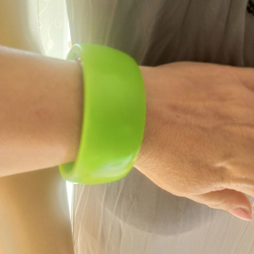 Summer necklace chain 1990's with gift bracelet neon lime, like new