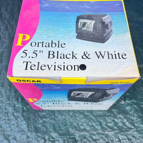Oscar 5.5" black and white TV