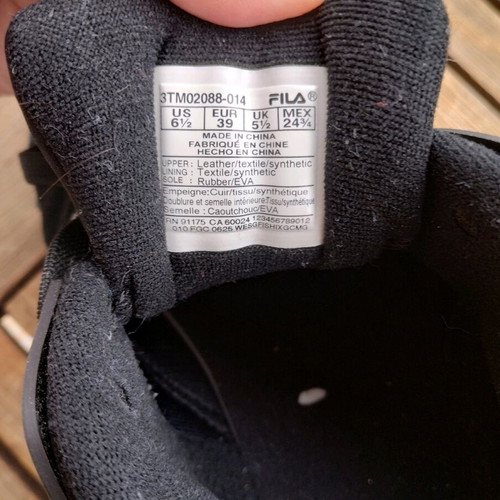 Fila sneakers No 39 black suede like new