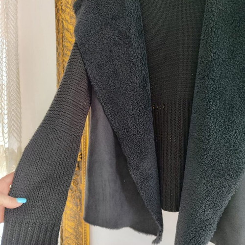 Vintage Tally Weijl knitted jacket with fur, size M, like new