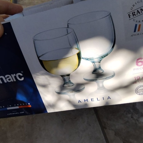 Luminarc pack of 6 wine water glasses new