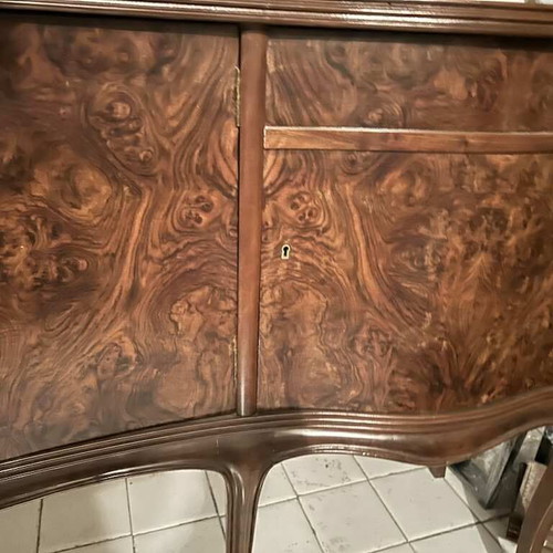 Antique buffet polished like new, olive root veneer