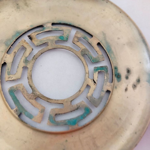 Metal incense burner used with decorative elements from the Chinese zodiac