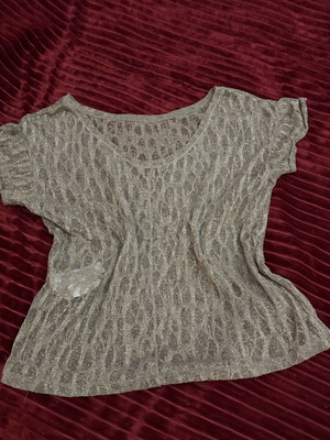 Lurex blouse Bershka like new, gold, size M