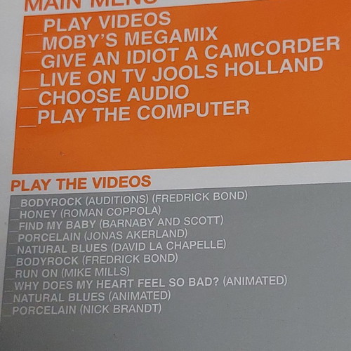 Moby Play DVD used with Megamix CD