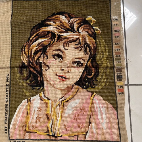 Handmade embroidery like new, framed 0.49x0.36