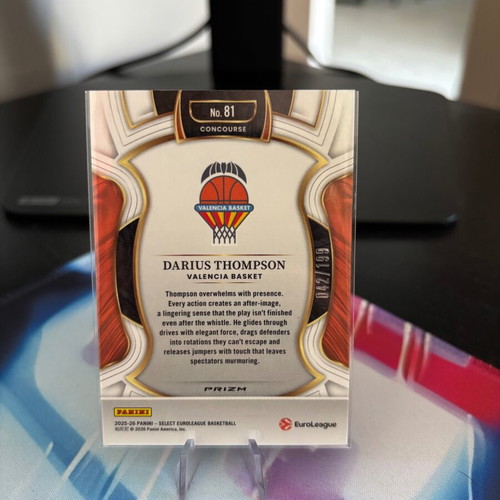 2025-26 Select EuroLeague Red Prizm #81 Darius Thompson card near mint