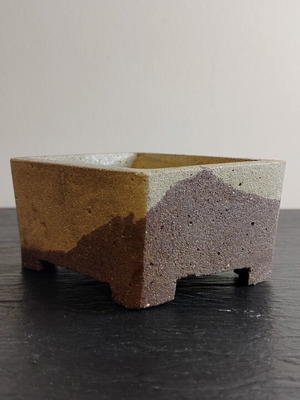 Bonsai pot 11.5cm, handmade, retro style