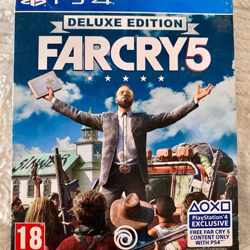 Far Cry 5 Deluxe Edition PS4 like new with map and music CD