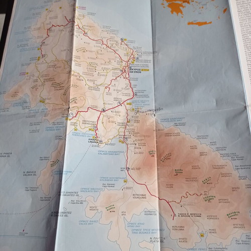 Skyros maps used, slightly written on