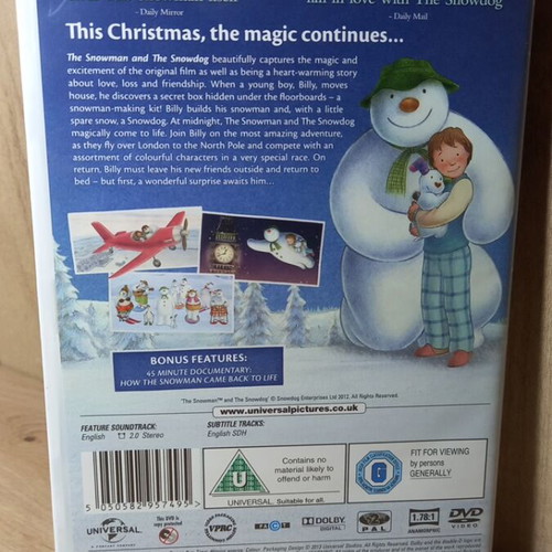 The Snowman and the Snowdog DVD like new, English subtitles