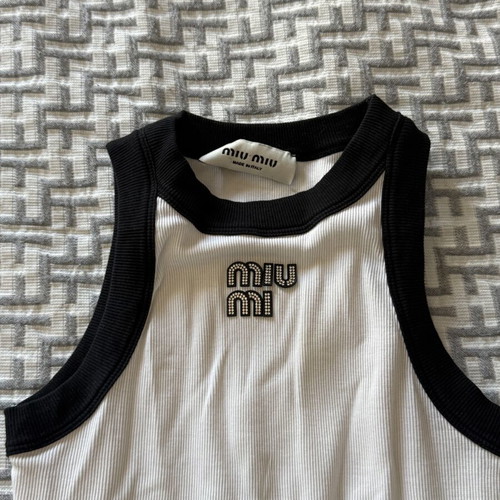 Miu Miu top used, black and white, size M