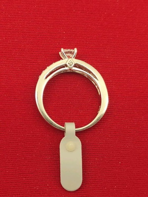 Silver solitaire ring 925 with 1.7 cm opening